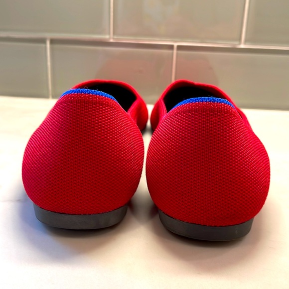 Rothy’s Pointed Toe Flats in Chili Red - Picture 3 of 7